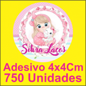 750 Adesivos 4x4Cm Papel fotográfico adesivo Redondo 4x0 (Frente)  Corte redondo 