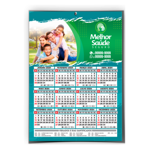 Calendário de mesa folha única A4  A4    