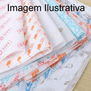 PAPEL SEDA PERSONALIZADO Papel seda 30g, Tinta pigmentada A2 42x59,4Cm 4x0 (Frente)  Corte Reto 